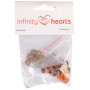 Infinity Hearts Safety Eyes/Amigurumi Eyes Orange 10mm - 5 zestawów - 2. asortyment