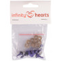 Infinity Hearts Safety Eyes/Amigurumi Eyes Purple 10mm - 5 zestawów - 2. asortyment