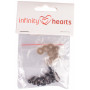 Infinity Hearts Safety Eyes/Amigurumi Eyes Brązowy 8mm - 5 zestawów