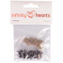 Infinity Hearts Safety Eyes/Amigurumi Eyes Brown 10mm - 5 zestawów