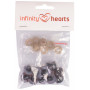 Infinity Hearts Safety Eyes/Amigurumi Eyes Brown 18mm - 5 zestawów