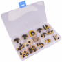 Bezpieczne oczy Infinity Hearts / oczy Amigurumi w plastikowym pudełku Żółte 8-30 mm - 16 zestawów - 2. asortyment