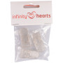 Infinity Hearts Seleclips Plastic Transparent 20mm - 3 szt.