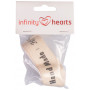 Infinity Hearts Wstążka Materiałowa z Nadrukiem Handmade 15mm - 3 metry