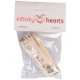Infinity Hearts Wstążka Materiałowa z Nadrukiem Motywy Krawieckie Czarna 15mm - 3 metry