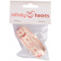 Infinity Hearts Wstążka Materiałowa z Nadrukiem Kwiatki Czerwona 15mm - 3 metry