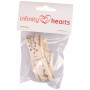 Infinity Hearts Tkanina Wstążki / Etykiety Wstążki Ręcznie robione ass. Motywy czarne 15 mm - 3 metry