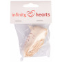 Tkaninowe wstążki/etykiety Infinity Hearts Hugs and Kisses 15 mm - 3 metry