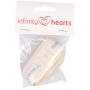 Infinity Hearts Wstążka Materiałowa z Nadrukiem Handmade Różne Motywy Błękitna 20mm - 3 metry