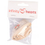 Infinity Hearts Wstążka Materiałowa z Nadrukiem Etykiety Made by Różne Figurki 20mm - 3 metry