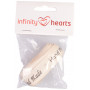 Infinity Hearts Wstążka Materiałowa z Nadrukiem Handmade 25mm - 3 metry