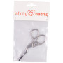 Nożyczki do haftu Infinity Hearts Bocian srebrne 9,3cm - 1 szt.