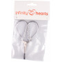 Nożyczki do haftu Infinity Hearts błyszczące srebrne 10 cm - 1 szt.