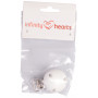 Infinity Hearts Seleclips Silicone Round White 3,5x3,5cm - 1 szt.