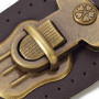 Prym Stitch Lock/Tag Lock for Sewing Imitation Leather Brown 4x5,5cm