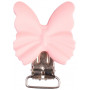 Klipsy silikonowe Infinity Hearts Butterfly Pink 3,5x3,8cm - 1 szt.