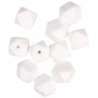 Geometryczne koraliki silikonowe Infinity Hearts Beads białe 14 mm - 10 szt.