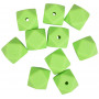 Geometryczne koraliki silikonowe Infinity Hearts Beads Light Green 14 mm - 10 szt.
