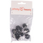 Geometryczne koraliki silikonowe Infinity Hearts Beads czarne 14 mm - 10 szt.