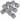 Geometryczne koraliki silikonowe Infinity Hearts Beads Grey 14 mm - 10 szt.