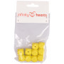 Infinity Hearts Beads Geometric Silicone Yellow 14mm - 10 szt.