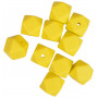 Infinity Hearts Beads Geometric Silicone Yellow 14mm - 10 szt.