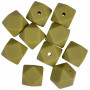 Geometryczne koraliki silikonowe Infinity Hearts Silicone Army Green 14 mm - 10 szt.