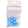 Geometryczne koraliki silikonowe Infinity Hearts Beads Geometric Blue 14 mm - 10 szt.