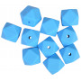 Geometryczne koraliki silikonowe Infinity Hearts Beads Geometric Blue 14 mm - 10 szt.