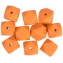 Infinity Hearts Beads Geometric Silicone Orange 14mm - 10 szt.