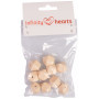 Infinity Hearts Beads Geometric Silicone Beige 14mm - 10 szt.