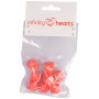 Geometryczne koraliki silikonowe Infinity Hearts Beads Red 14 mm - 10 szt.