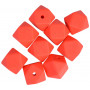 Geometryczne koraliki silikonowe Infinity Hearts Beads Czerwony 14 mm - 10 szt.