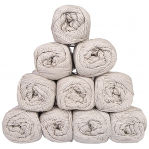 Mayflower Cotton 8/4 Junior Garnpakke Unicolor 1440 Lysegrå - 10 stk