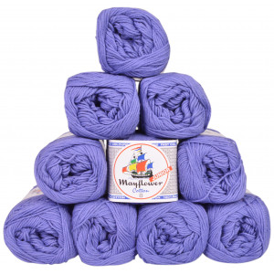 Mayflower Cotton 8/4 Junior Garnpakke Unicolor 1417 Lavendel - 10 stk