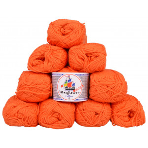 Mayflower Cotton 8/4 Junior Garnpakke Unicolor 1494 Mørk Orange - 10 stk