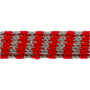 Tube knit, Christmas red/grey, B: 10 mm, 10 sts/ 1 rząd.