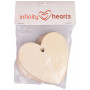 Infinity Hearts To And From Card Heart Card Wood Natural 10x10cm - 10 szt.