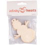 Infinity Hearts From and To Card Snowman Wood Nature 9x6,9cm - 5 szt.