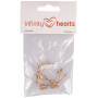 Infinity Hearts Elf Glasses/Doll Glasses Metal Gold 25mm - 5 szt.