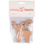 Infinity Hearts To And From Card Reindeer Cardboard Brown 9x9cm - 10 szt.