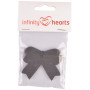 Infinity Hearts From and To Card Loop Cardboard Czarny 4,7x5,7cm - 10 szt.
