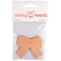 Infinity Hearts From and To Card Loop Cardboard Brown 4,7x5,7cm - 10 szt.