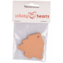 Infinity Hearts From and To Card Choinka świąteczna kartonowa brązowa 5,5x5,5cm - 10 szt.