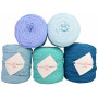 Infinity Hearts Dahlia Fabric Yarn 07 Turquoise Shades - 1 sztuka