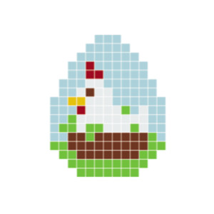 Pixelhobby Wielkanocna Kwoka - Wzór na Mozaikę Wielkanocną