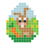 Pixelhobby Brązowy Zając Wielkanocny- Wzór na Mozaikę Wielkanocną