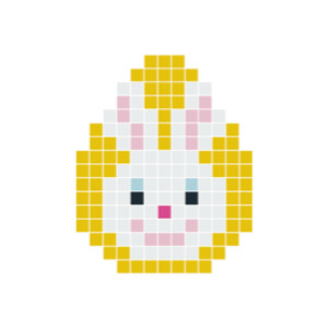 Pixelhobby Głowa Zająca Wielkanocnego - Wzór na Mozaikę Wielkanocną