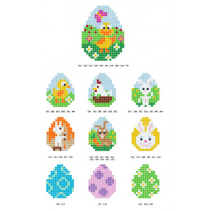 Mozaiki Pixelhobby - Wzory Wielkanocne - 10 szt.