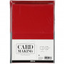 Kartki i koperty, zielone, czerwone, rozmiar kartki 10,5x15 cm, rozmiar koperty 11,5x16,5 cm, 110+230 g, 50 kompletów/ 1 pk.